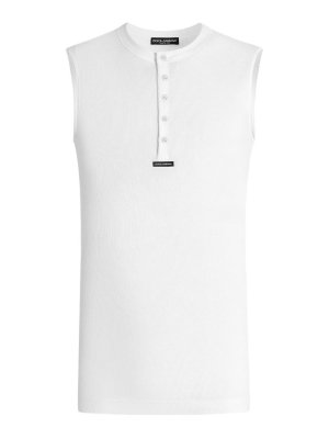 DOLCE & GABBANA: Tops y camisetas sin mangas - Top - Blanco