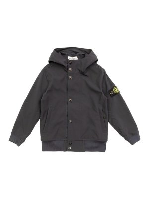 STONE ISLAND: casual jackets - Jacket With Hood And Buttons