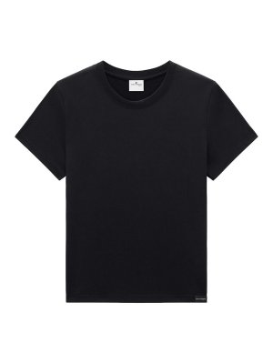 Courreges: T-shirts - T-Shirt - Schwarz