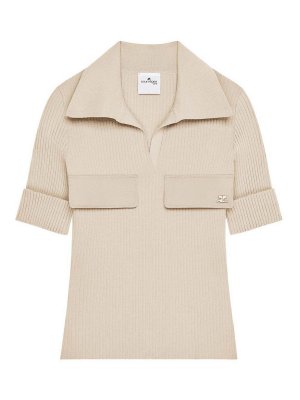 Courreges: polo shirts - Ribbed Polo