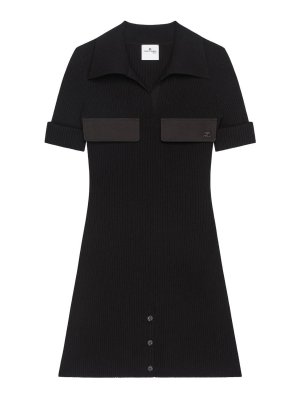 Courreges: abiti al ginocchio - Abito Midi A Coste