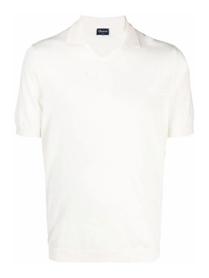 DRUMOHR: polo shirts - V-Neck Polo With Logo