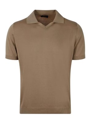 DRUMOHR: polo shirts - V-Neck Polo With Logo