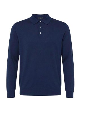 DRUMOHR: polo shirts - Long Sleeve Logo Polo