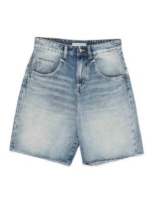 ICON DENIM: pantaloni shorts - Pantaloncini a gamba larga Lea
