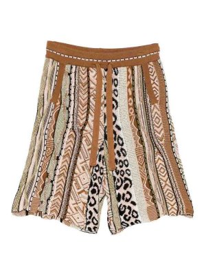 LANEUS: pantaloni shorts - Pantaloncini lavorati a maglia