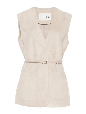 MANZONI24: Gilets tricot - Gilet - Beige