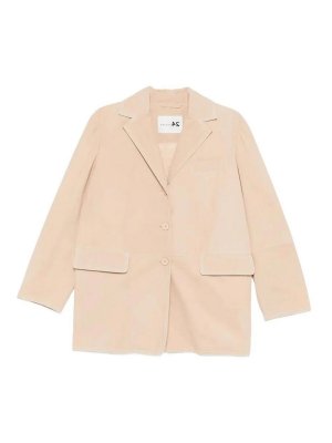 MANZONI24: Lederjacken - Lederjacke - Beige