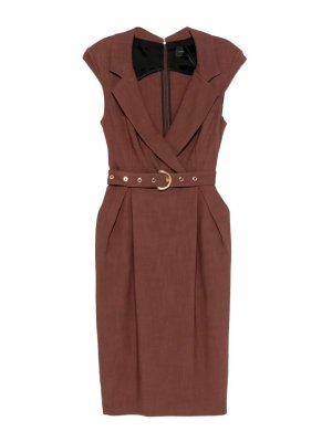 Pinko: ニーレングスドレス - 膝丈ドレス - ブラウン