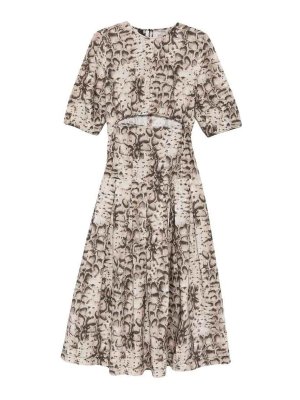 Pinko: Robe longueur genou - Robe Au Genou - Beige