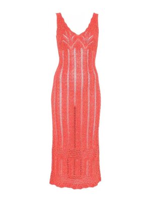 TWINSET: Robe longueur genou - Robe Au Genou - Fuchsia