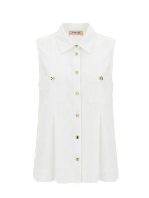 TWINSET: Chemises - Chemise - Blanc