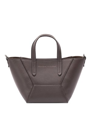 BRUNELLO CUCINELLI: Handtaschen - Shopper - Dunkelbraun