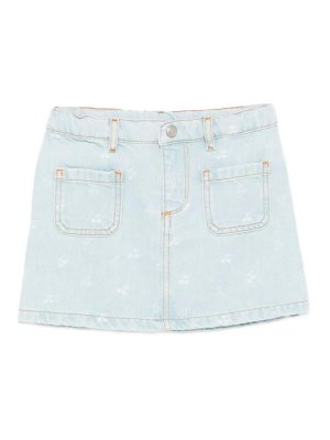 Bonpoint: Jupes midi et au genou - Jupe Midi - Bleu Clair