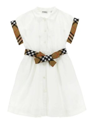 BURBERRY: abiti al ginocchio - Vestito  chemisier in cotone