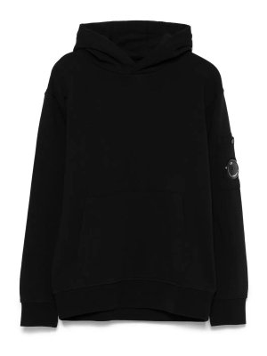 C.P. COMPANY: Sweatshirts & Sweaters - Diagonal Hooded Lens Sweatshirt