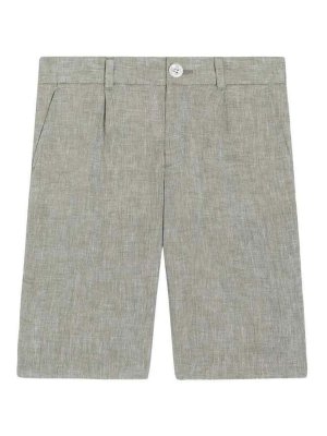 Dolce & Gabbana Jr: Trousers Shorts - Linen Bermuda Shorts