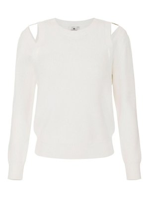 ELISABETTA FRANCHI: スウェット＆セーター - スウェットシャツ/セーター - クリーム