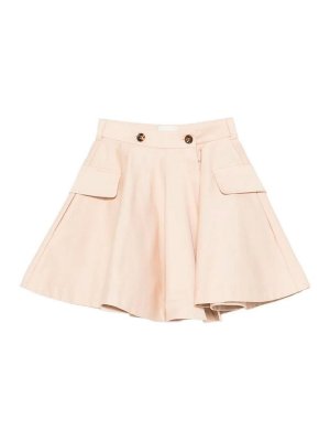 Fendi Jr: Jupes midi et au genou - Jupe Midi - Beige Clair