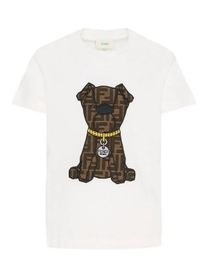 Fendi Jr: Tシャツ - Tシャツ - 白