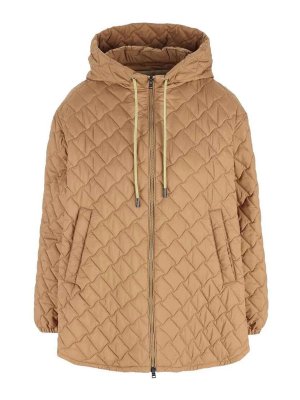 HERNO: padded jackets - A-Shape Down Jacket In Quilting Ecoage
