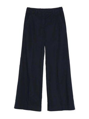 INCOTEX: pantaloni casual - Pantaloni Ilya in cotone a gamba larga
