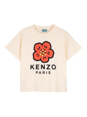 KENZO: t-shirts - Boke Flower Cotton T-Shirt