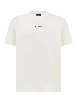 PAUL & SHARK: t-shirts - Logo-Print Lightweight Cotton Jersey T-Shirt