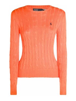 POLO RALPH LAUREN: crew necks - Cable-Knit Slim Fit Cotton Crewneck Jumper