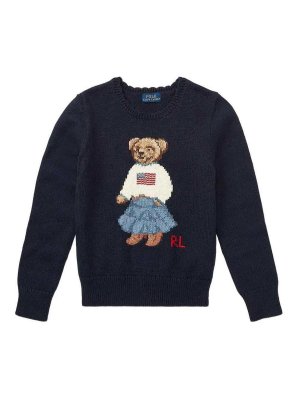 RALPH LAUREN: crew necks - Iconic Bear Cotton Pullover
