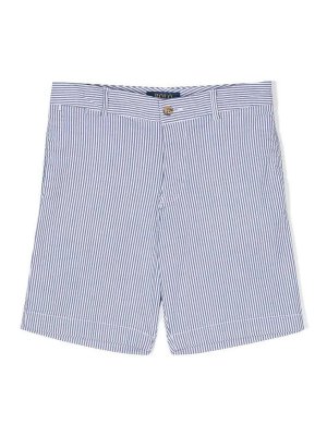 RALPH LAUREN: Trousers Shorts - Stretch Cotton Seersucker Shorts