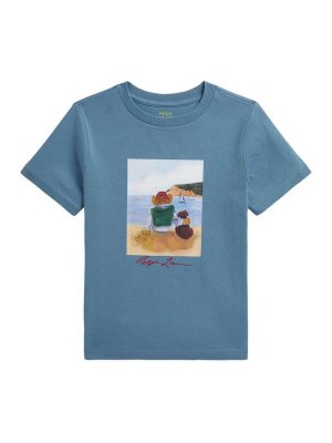 RALPH LAUREN: polo - T-shirt in jersey di cotone Polo Bear