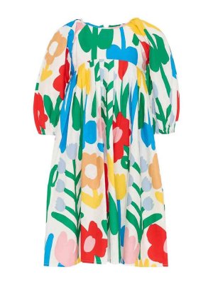 Stella McCartney Kids: ニーレングスドレス - 膝丈ドレス - 白