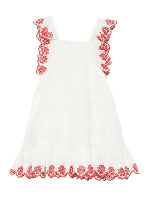 Stella McCartney Kids: ニーレングスドレス - 膝丈ドレス - 白