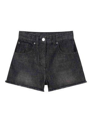 Stella McCartney Kids: Trousers Shorts - Faded Denim Shorts