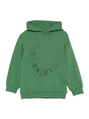 Stella McCartney Kids: Sweatshirts & Sweaters - Logo-Embroidered Cotton Hoodie