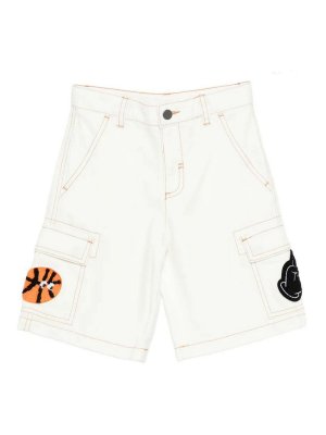 Stella McCartney Kids: Trousers Shorts - Sports Motif Canvas Shorts