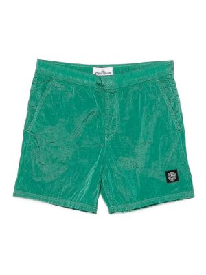 STONE ISLAND: 水着 - スイムショーツ/スイムトランクス - ダークグリーン