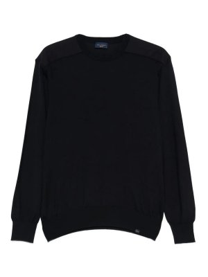 PAUL & SHARK: crew necks - Crewneck Wool Sweater With Inserts