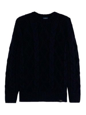 PAUL & SHARK: Strickpullover mit Rundhalsausschnitt - Rundhalspullover - Schwarz