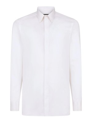 TOM FORD: shirts - Cotton And Silk Classic Fit Shirt