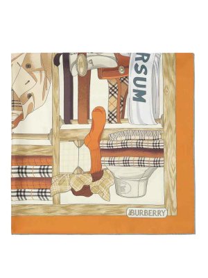 Burberry London: Bufandas y pañuelos - Bufanda - Naranja