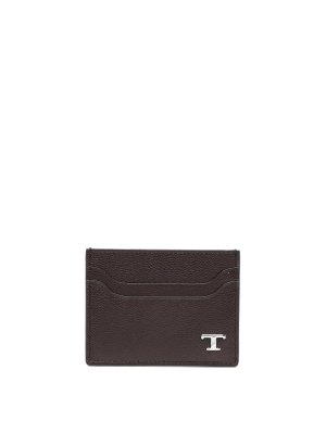 TOD'S: wallets & purses - Grained Leather Cardholder