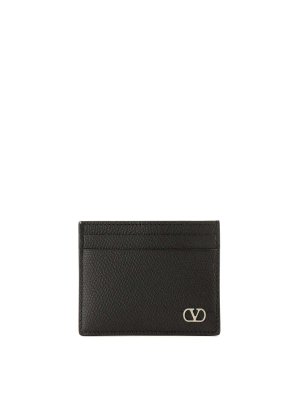 VALENTINO GARAVANI: wallets & purses - Vlogo Signature Garnet Calfskin Card Holder