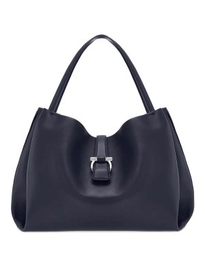 FERRAGAMO: shopper - Borsa tote grande in pelle morbida