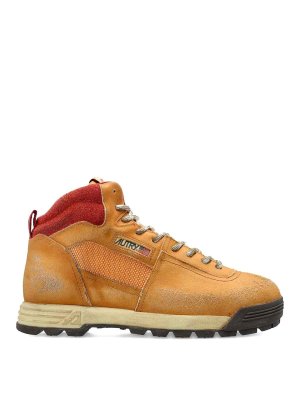 AUTRY: trainers - Alga Mid Worn-Out Effect Suede Sneakers