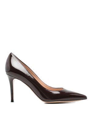 Gianvito Rossi: court shoes - Gianvito 85 Glossy Nappa Leather Pumps
