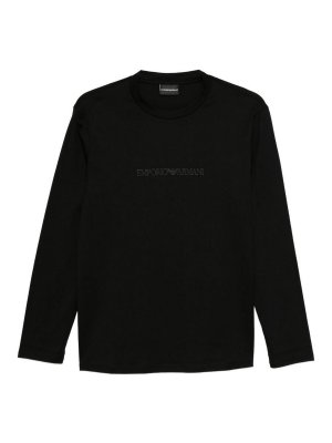 EMPORIO ARMANI: t-shirts - Logo Cotton T-Shirt