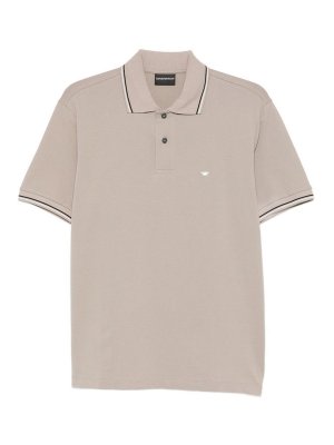 EMPORIO ARMANI: polo shirts - Logo Cotton Polo Shirt