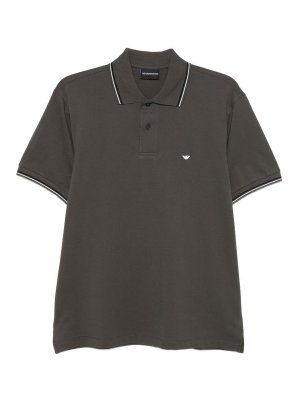 EMPORIO ARMANI: polo shirts - Logo Cotton Polo Shirt